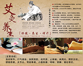 艾灸养生图片