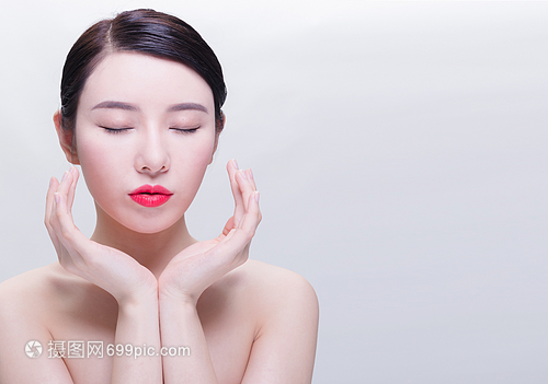 美容养生美女护肤动作